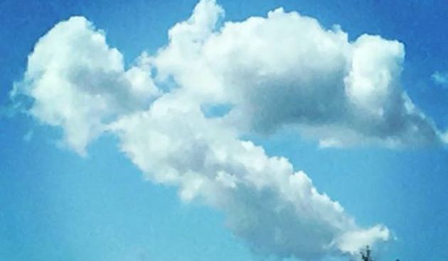 Oblaci kao karta Hrvatske. Foto: Toni Dabinović