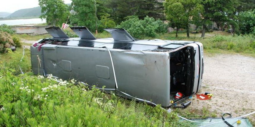 Prevrnuti autobus, Foto: ipress.hr