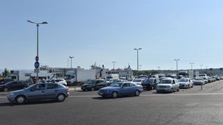 Tri megakruzera s preko 5 tisuća putnika uplovili u novu luku u Gaženici. Photo: Dino Stanin/PIXSELL Tri megakruzera s preko 5 tisuća putnika uplovili u novu luku u Gaženici. Photo: Dino Stanin/PIXSELL