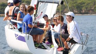 Zlatni olimpijci Fantela i Marenić družili se sa šibenskom djecom povodom dana jedrenja. Photo: Duško Jaramaz/PIXSELL Zlatni olimpijci Fantela i Marenić družili se sa šibenskom djecom povodom dana jedrenja. Photo: Duško Jaramaz/PIXSELL
