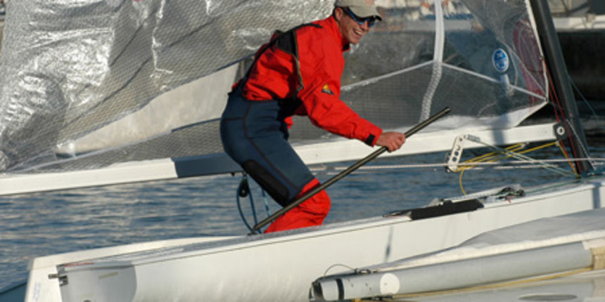 Zadar,03.11.2006. OTVORENO MORE Otvoreno Prvenstvo Hrvatske u  jedrenju za olimpijske klase Finn Ivan Kljakovic Gaspic – Bambi Foto Bozo VUKICEVIC