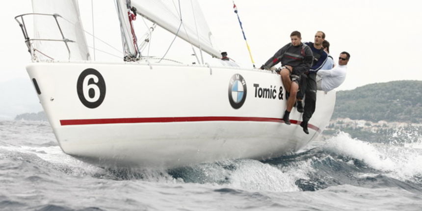 Split, 150909.
Danas je poceo ACI Match Race Cup koji se odrzava u Splitu od 15. – 19. 09 2009.
Na fotografiji: sluzbeni trening posada.
Foto: Duje Klaric / CROPIX