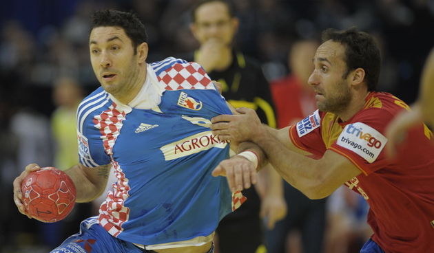 Beograd, 290112.
Arena Beograd.
10. Europsko prvenstvo u rukometu za muskarce.
Utakmica za 3. mjesto izmedju Hrvatske i Spanjolske.
Na fotografiji: Blazenko Lackovic
Foto: Drazen Aleksic / CROPIX