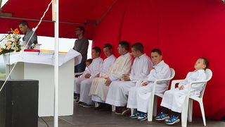 Misa na ostacima crkve na Petrini, foto: Leo Banić Misa na ostacima crkve na Petrini, foto: Leo Banić