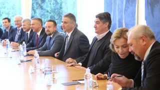 Predsjednica RH primila predstavnike Domoljubne koalicije i Hrvatska raste na konzultacije. Foto: Goran Stanzl/PIXSELL