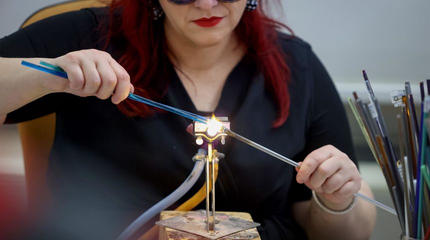 Demonstracija puhanja stakla @ Muzej antičkog stakla