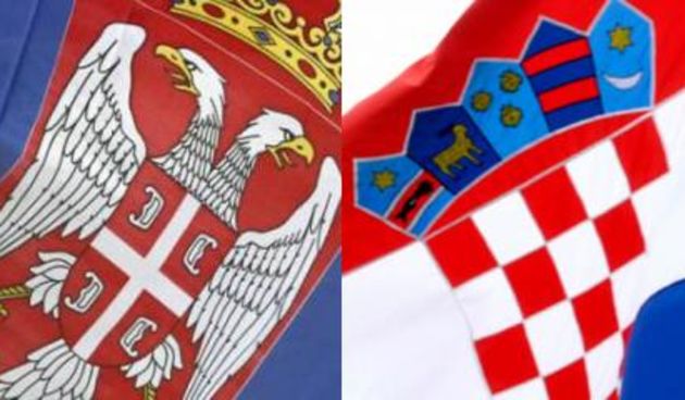 Srpska i hrvatska zastava, foto: www.e-novine.com