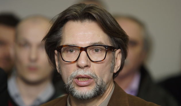 Zagreb, 160213.Tribine grada Zagreba.Odrzana je konferencija za medije Hrvatskih Laburista na kojoj su predstavili kandidata za zagrebackog gradonacelnika i njegove zamjenike. Kandidat za gradonacelnika Laburista je Branko Vuksic, a zamjenici su Sara B