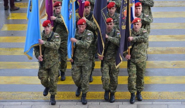 Svečani mimohod postrojbi u povodu proslave 23. obljetnice VRO Maslenica. Foto: Iva Perinčić