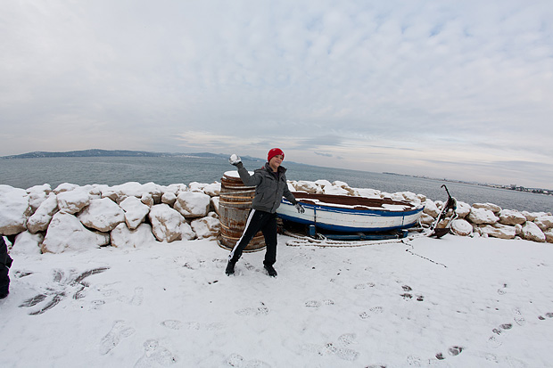 Snijeg u Bibinjama 3. veljače 2012, Foto: Leo Banić