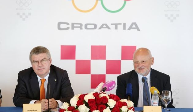 Zagreb – U hotelu Westin odrzana je konferencija za medije predsjednika Medjunarodnog olimpijskog odbora Thomasa Bacha i predsjednika Hrvatskog olimpijskog odbora Zlatka Matese. Photo: Dalibor Urukalovic/PIXSELL
