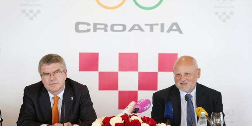 Zagreb – U hotelu Westin odrzana je konferencija za medije predsjednika Medjunarodnog olimpijskog odbora Thomasa Bacha i predsjednika Hrvatskog olimpijskog odbora Zlatka Matese. Photo: Dalibor Urukalovic/PIXSELL