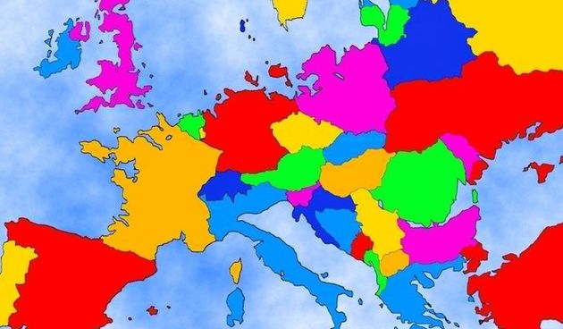 Karta Europe nakon otapanja polarnih kapa