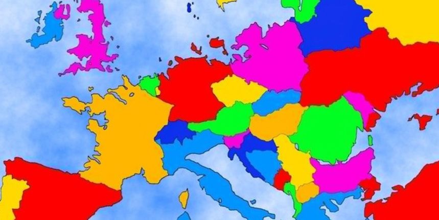 Karta Europe nakon otapanja polarnih kapa