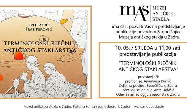 MAS: U srijedu predstavljanje publikacije “Terminološki rječnik antičkog staklarstva”