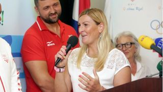 Hrvatski olimpijci svečano dočekani na Plesu. Sandra Perković, Šime Fantela, Igor Marenić, Tonči Stipanović. Photo: Luak Sanzl/PPIXSELL Hrvatski olimpijci svečano dočekani na Plesu. Sandra Perković, Šime Fantela, Igor Marenić, Tonči Stipanović. Photo: Luak Sanzl/PPIXSELL