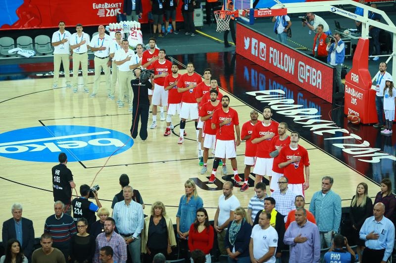 08.09.2015., Arena Zagreb, Zagreb – EuroBasket 2015., skupina C, 03. kolo, Hrvatska – Makedonija. Foto: PIXSELL 08.09.2015., Arena Zagreb, Zagreb – EuroBasket 2015., skupina C, 03. kolo, Hrvatska – Makedonija. Foto: PIXSELL