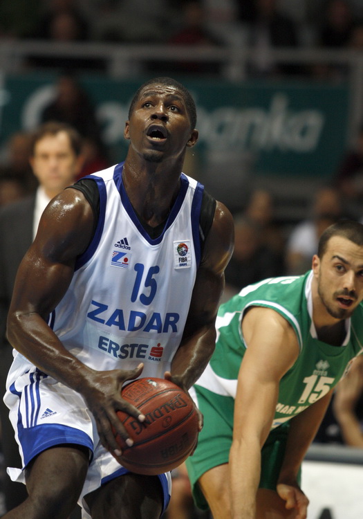 Zadar, 071210.
Dvorana Kresimira Cosica.
4. kolo EuroChallenge kupa. 
Kosarkaska utakmica KK Zadar – KK Pinar Karsiyaka. 
Na slici igrac Zadra Brandon Brown. 
Foto: Jure Miskovic / CROPIX