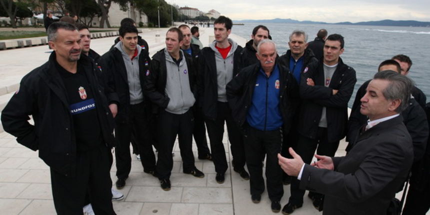 Srbijanski rukometasi u setnji Zadrom, Foto: Vladimir Ivanov / CROPIX