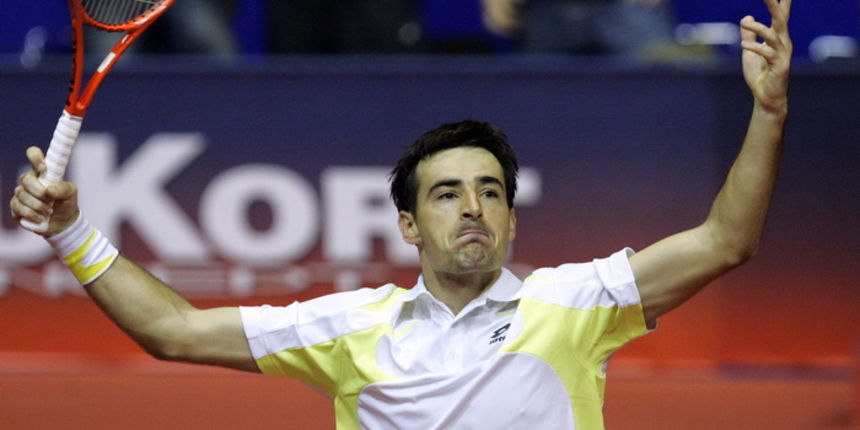 Zagreb, 060211. U Domu sportova od 29.01.-06.02. odrzava se teniski turnir PBZ Zagreb Indoors.  Ivan Dodig u finalu je pobijedio Michael Berrera (GER), rezltatom 6:3, 6:4. Na slici: Ivan Dodig. Foto: Neja Markicevic / CROPIX