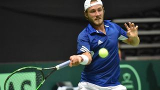 Polufinale Davis Cupa, Hrvatska – Francuska, 2. meč, Marin Čilić – Lucas Pouille. Photo: Hrvoje Jelavić/PIXSELL Polufinale Davis Cupa, Hrvatska – Francuska, 2. meč, Marin Čilić – Lucas Pouille. Photo: Hrvoje Jelavić/PIXSELL