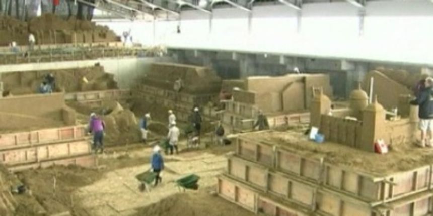 Pripreme za izložbu u Muzeju pijeska, foto: HRT