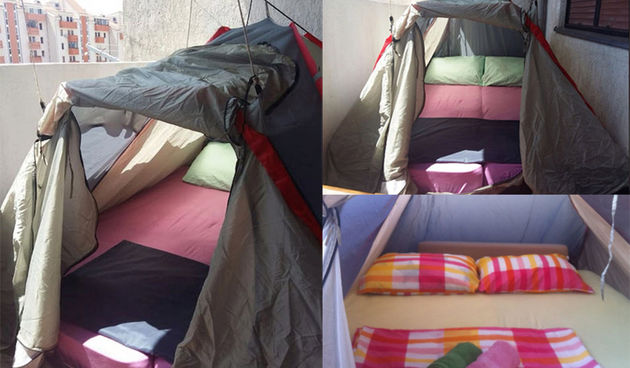 Sućidar: Iznajmljuju se šatori na balkonu