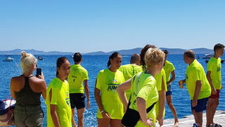 Sasvim osoban doživljaj – 10. dm Millennium Jump sa zadarske rive. Foto: Mladen Malik Barba Sasvim osoban doživljaj – 10. dm Millennium Jump sa zadarske rive. Foto: Mladen Malik Barba