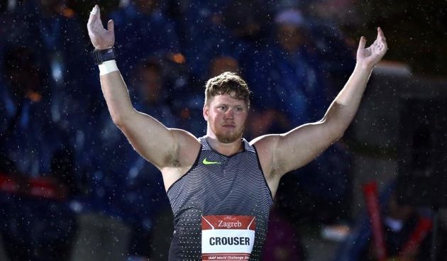 Zagreb – Atletski miting Zagreb – 66. memorijal Borisa Hanzekovica, bacanje kugle – Memorijal Ivana Ivancica. Najbolji svjetski bacaci kugle natjecu se pokraj gradskih fontana i Nacionalne i sveucilisne knjiznice. CROUSER Ryan. Photo: Igor Kralj/PIXSELL