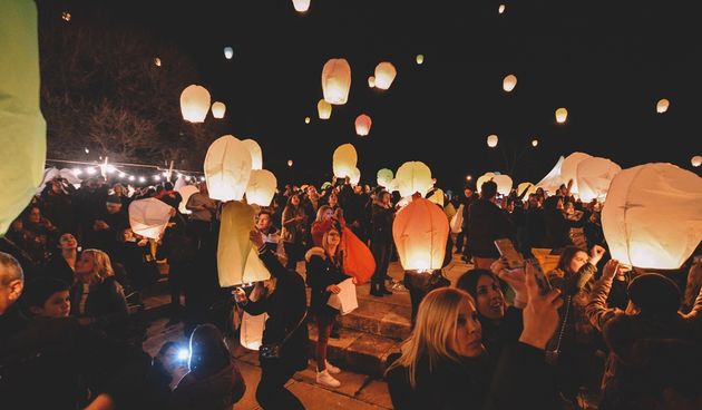 Humanitarni svjetlosni spektakl “Zaželi ljubav” na zadarskom Forumu 21. veljače 2016. Foto: Iva Perinčić