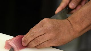 Prezentacija pripreme japanskih jela na 2. Tuna, Sushi & Wine Festivalu. Foto: Dino Stanin/PIXSELL