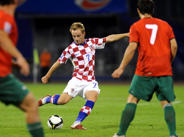 Zagreb, 050909.Stadion Maksimir, kvalifikacijska utakmica skupine 6 za Svjetsko nogometno prvenstvo u Juznoafrickoj Republici, susret reprezentacija Hrvatske i Bjelorusije.Na slici: Ivan Raketic gol.Foto: Damir Krajac / CROPIX