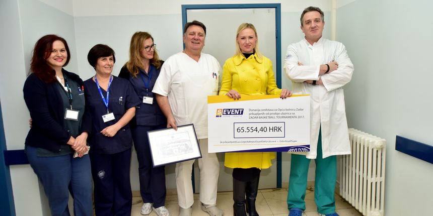 Prihod od ulaznica Zadar Basketball tournamenta doniran Općoj bolnici Zadar Prihod od ulaznica Zadar Basketball tournamenta doniran Općoj bolnici Zadar