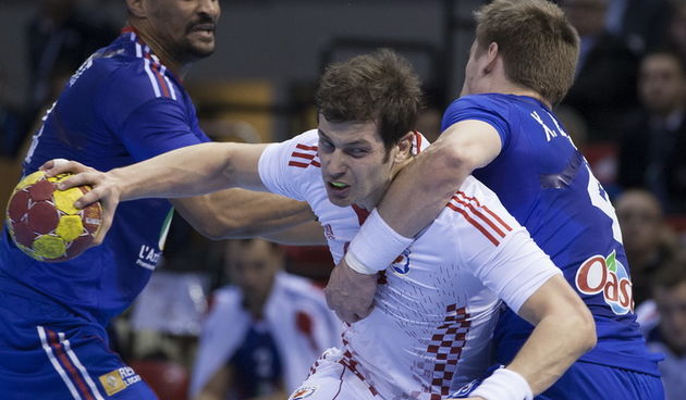 Zaragoza, Spanjolska, 230113.
Gradska dvorana Principe Felipe.
Svjetsko prvenstvo u rukometu za muskarce Spanjolska 2013.
Utakmica cetvrtfinala izmedju reprezentacija Hrvatske i Francuske.
Na fotografiji: Damir Bicanic.
Foto: Ante Cizmic / CROPIX