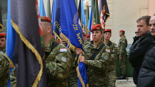 Svečani mimohod postrojbi u povodu proslave 23. obljetnice VRO Maslenica. Foto: Iva Perinčić