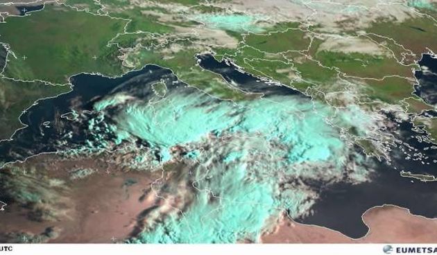 Ciklona nad jugom Italije, izvor: Eumetstat