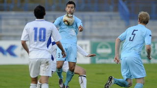 Karlovac, 051111.
Igraliste Branko Cavlovic Cavlek.
Nogometna utakmica 14.kola 1.HNL izmedju NK Karlovac i NK Zadar.
Na slici: Enes Novinic.
Foto: Damir Krajac / CROPIX