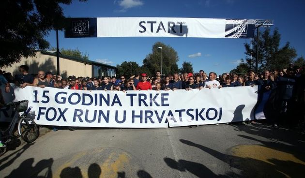 21.09.2014., Zagreb, Jarun – 15. humanitarna utrka Terry Fox Run. Na zagrebackom jezeru Jarun odrzala se humanitarna utrka za borbu protiv raka The Terry Fox Run. U utrci je ucestvovao i gradolnacelnik Milan Bandic. Photo: Igor Kralj/PIXSELL