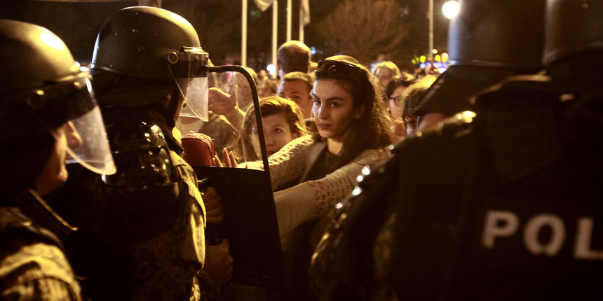 Makedonija, Prosvjed Makedonija, Prosvjed