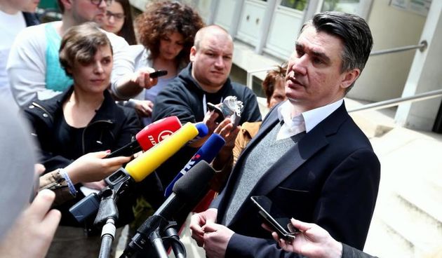 Predsjednik SDP-a Zoran Milanovic dao je izjavu za medije nakon odrzane konstituirajuce sjednice Glavnog odbora SDP-a. Photo: Zeljko Lukunic/PIXSELL