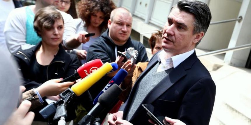 Predsjednik SDP-a Zoran Milanovic dao je izjavu za medije nakon odrzane konstituirajuce sjednice Glavnog odbora SDP-a. Photo: Zeljko Lukunic/PIXSELL