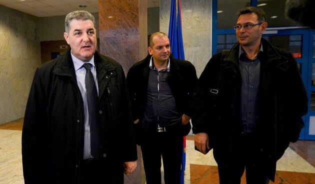 02.12.2014., Zagreb – Delegacija grada Splita dosla je u Ministarstvo znanosti, obrazovanja i sporta na razgovor s ministrom Vedranom Mornarom. Ivo Baldasar, Ozren Buzancic i Hrvoje Akrap. Photo: Marko Prpic/PIXSELL