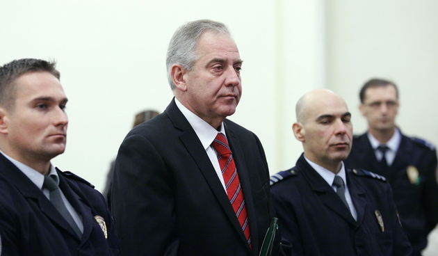 Zagreb, 041111.
Zupanijski sud.
Nastavak sudjenja bivsem premijeru Ivi Sanaderu u aferi Hypo.
Na slici: Ivo Sanader.
Foto: Tomislav Kristo / CROPIX