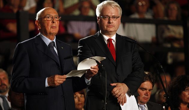 Talijanski predsjednik Giorgio Napolitano i predsjednik Ivo Josipović