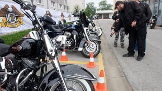 Zagreb – U prodavaonici i zastupnistvu Harley Davidson motora odrzani su Dan otvorenih vrata na kojem su posjetioci mogli razgledati motocikle i neke od njih isprobati. Photo: Davor Visnjic/PIXSELL