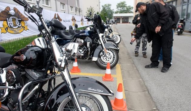 Zagreb – U prodavaonici i zastupnistvu Harley Davidson motora odrzani su Dan otvorenih vrata na kojem su posjetioci mogli razgledati motocikle i neke od njih isprobati. Photo: Davor Visnjic/PIXSELL