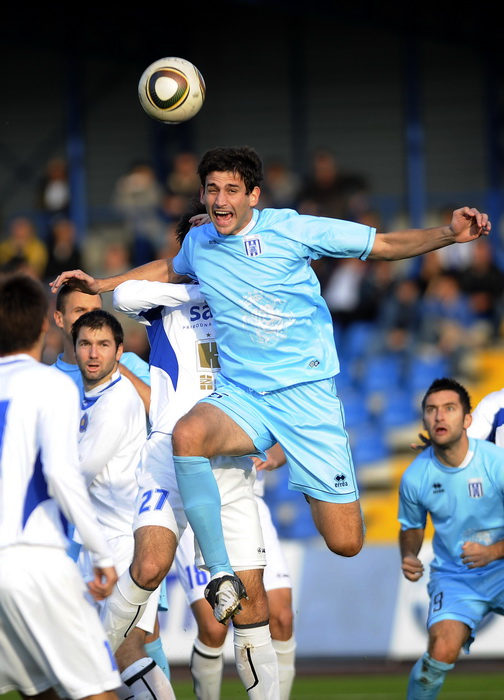 Karlovac, 051111.
Igraliste Branko Cavlovic Cavlek.
Nogometna utakmica 14.kola 1.HNL izmedju NK Karlovac i NK Zadar.
Na slici: Mislav Leko.
Foto: Damir Krajac / CROPIX