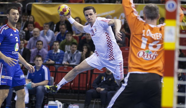 Zaragoza, Spanjolska, 230113.
Gradska dvorana Principe Felipe.
Svjetsko prvenstvo u rukometu za muskarce Spanjolska 2013.
Utakmica cetvrtfinala izmedju reprezentacija Hrvatske i Francuske.
Na fotografiji: Ivan Nincevic.
Foto: Ante Cizmic / CROPIX