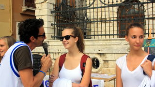 Narodni trg: Predstavljene košarakašice i košarkaši Zadra. foto: Mladen Malik