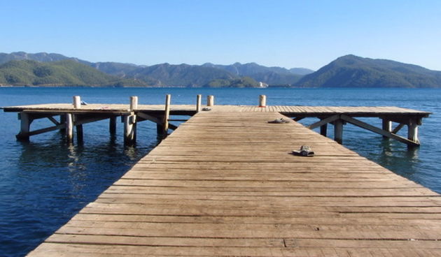 Drveni mul, mol, most, more, sunčan dan